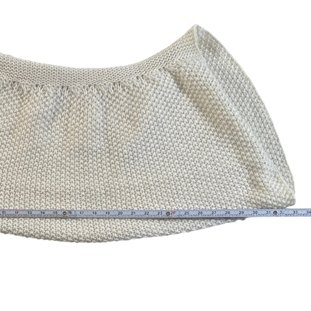 TRISTAN Cream Chunky Knit Infinity Scarf Wool‎ Textured Winter Snood